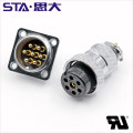 25M GX25 Circular Aviation Connectors,2 3 4 5 6 7 8 10 12pin core Male and Female Electrical Connectors